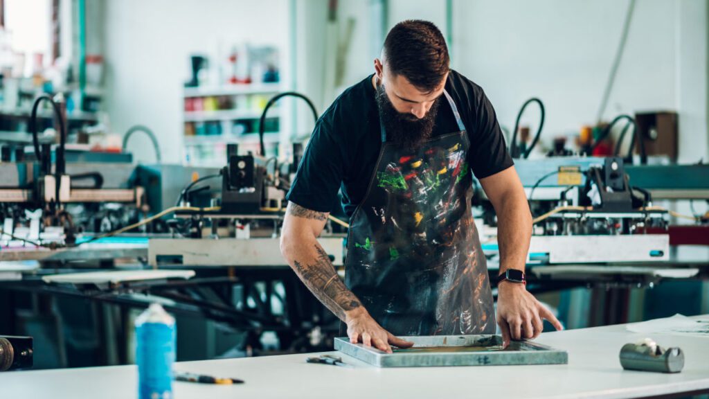 Man working in shop