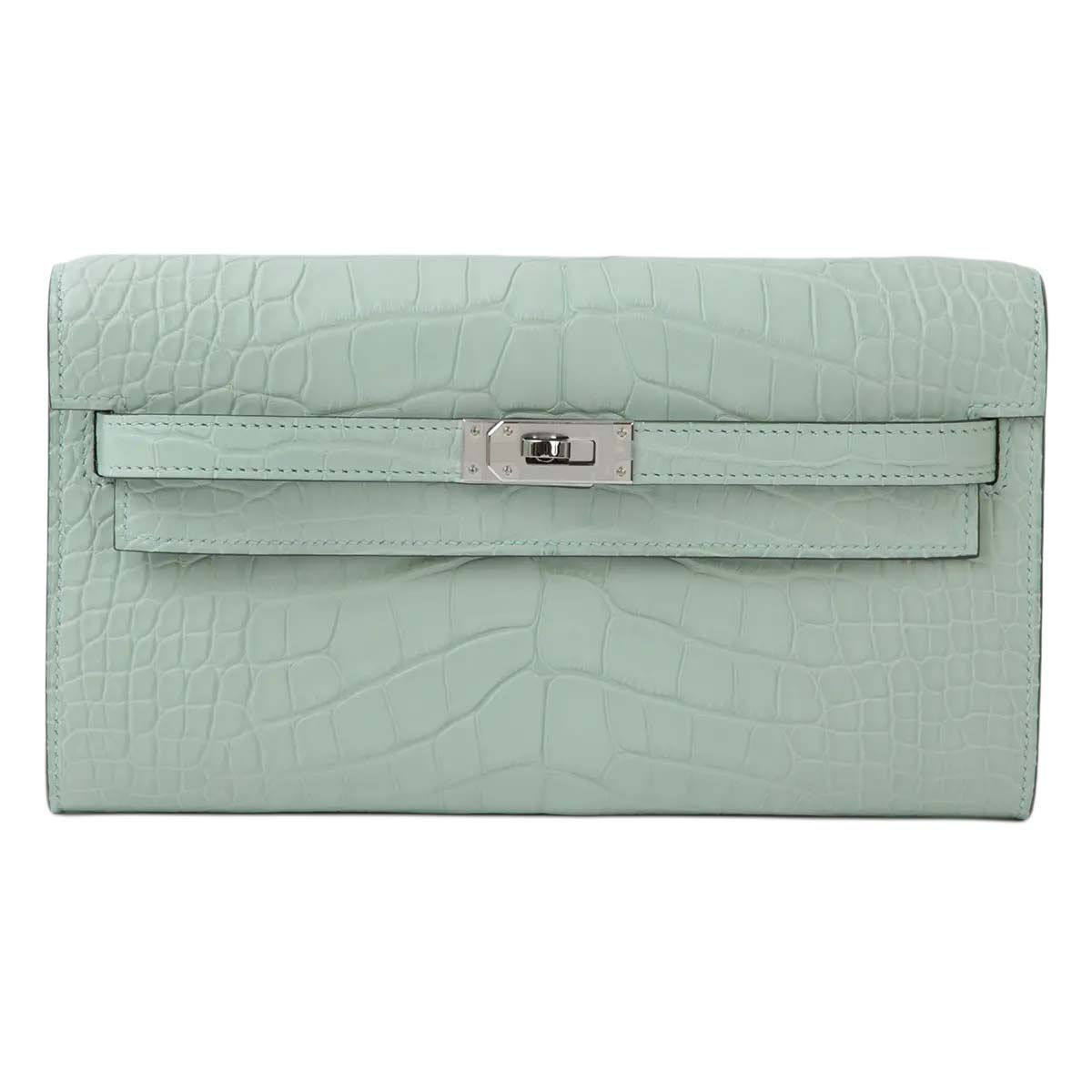 Hermès Kelly To Go Wallet Vert d’Eau Alligator