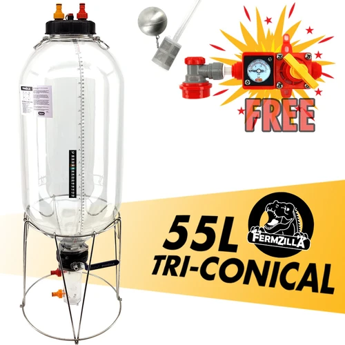 Fermzilla Visual Gen3 55L FermZilla Tri-Conical Complete Pressure Brewing Kit | MashMart
