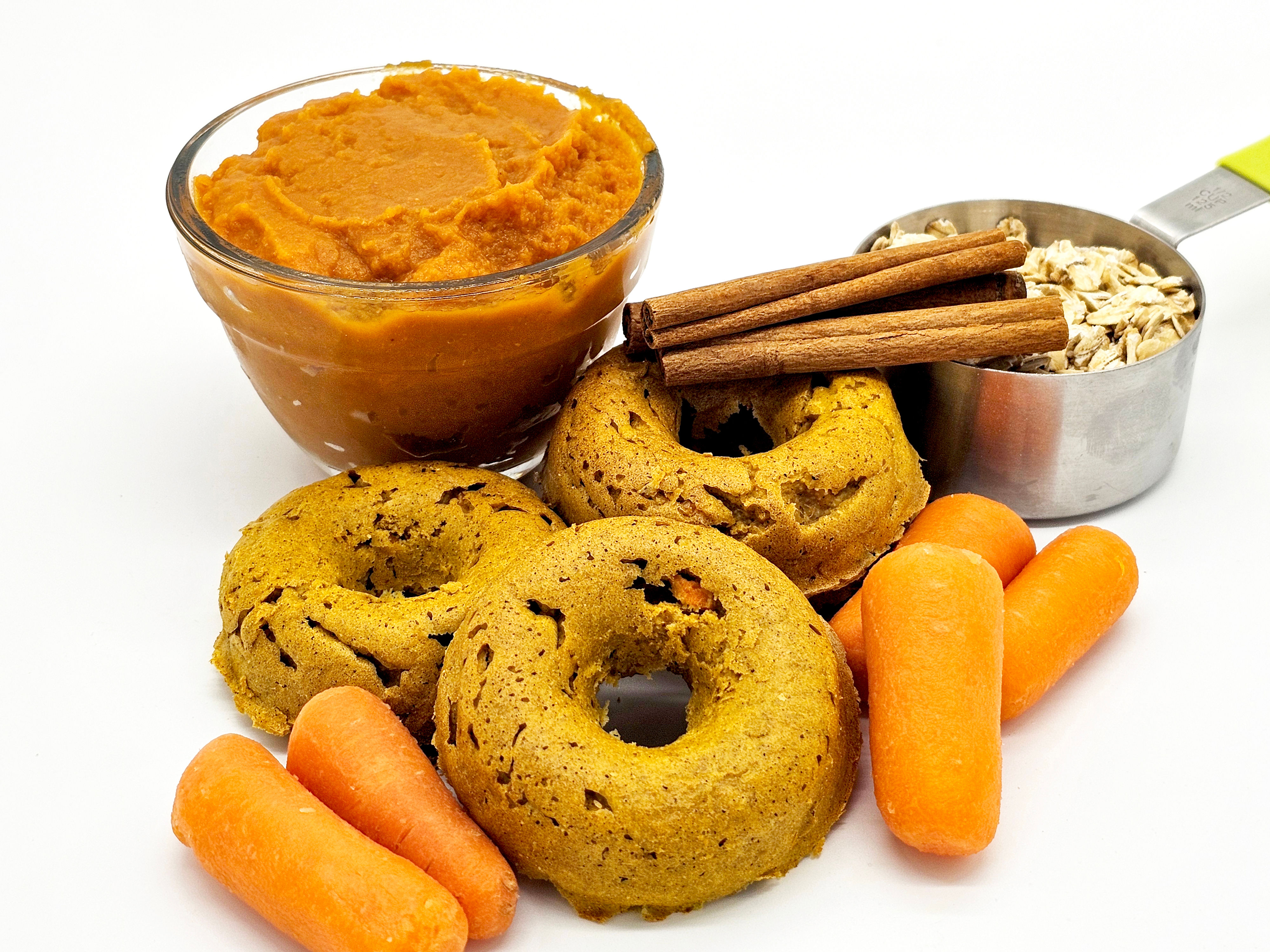 Willow's Pumpkin Carrot Recipe Mini Dog Donuts