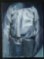 'The expert' oil on wood 2025 15x20cm