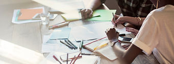 Creative people brainstorming in meeting
