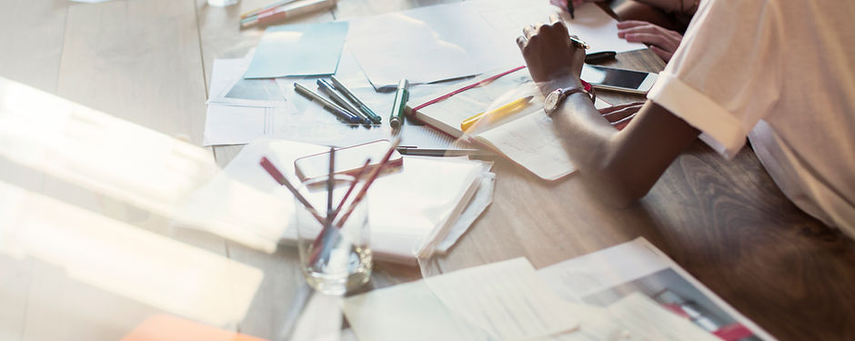 Creative people brainstorming in meeting
