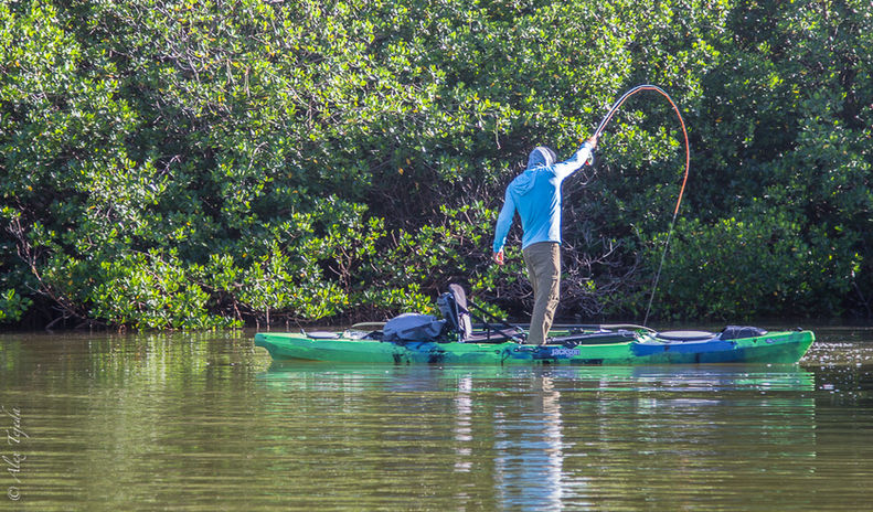 Keys Kayak Fishing charter for tarpon on fly