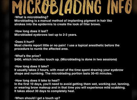 Microblading Prep and Aftercare