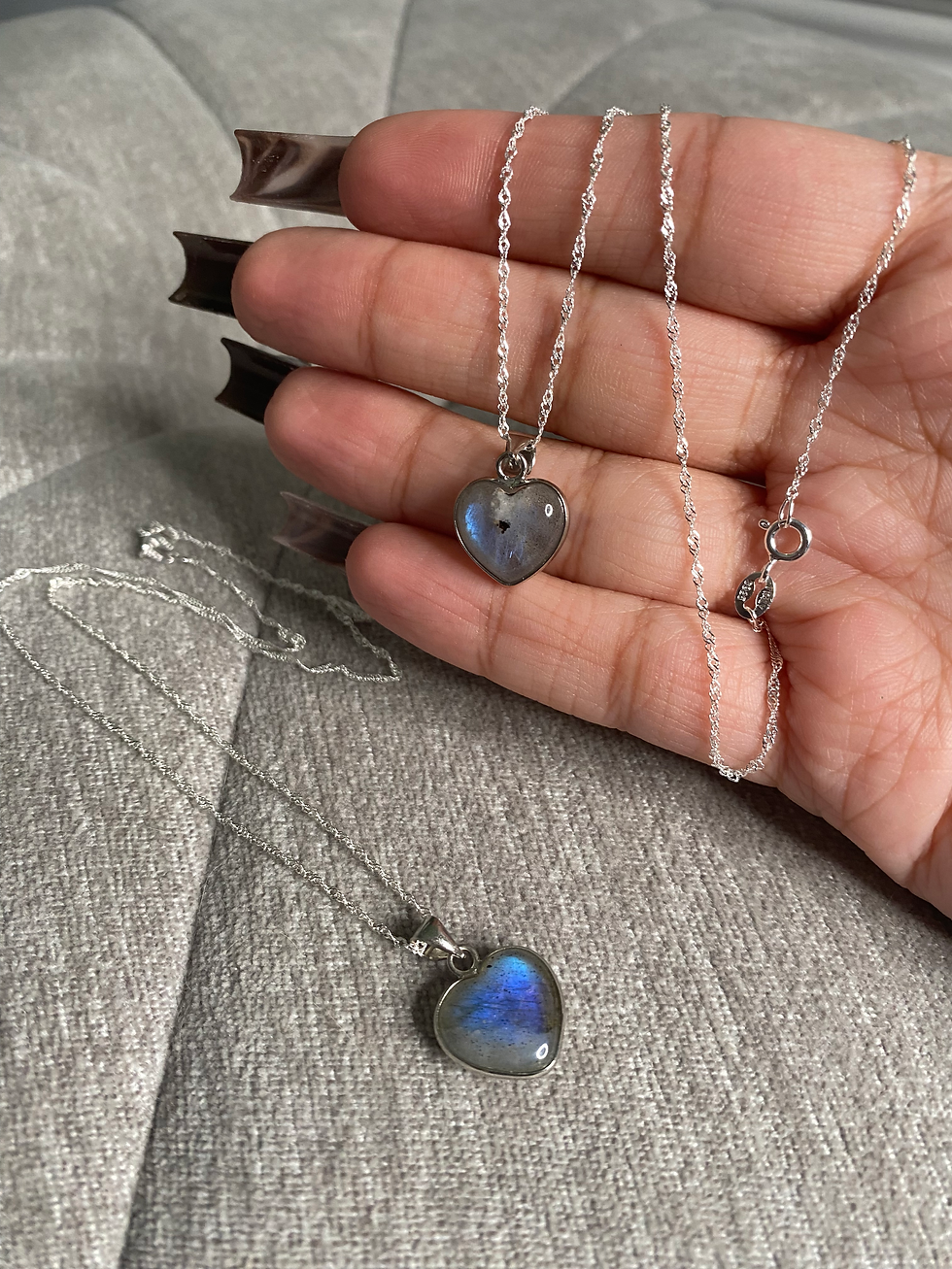 Thumbnail: Labradorite Heart Necklace