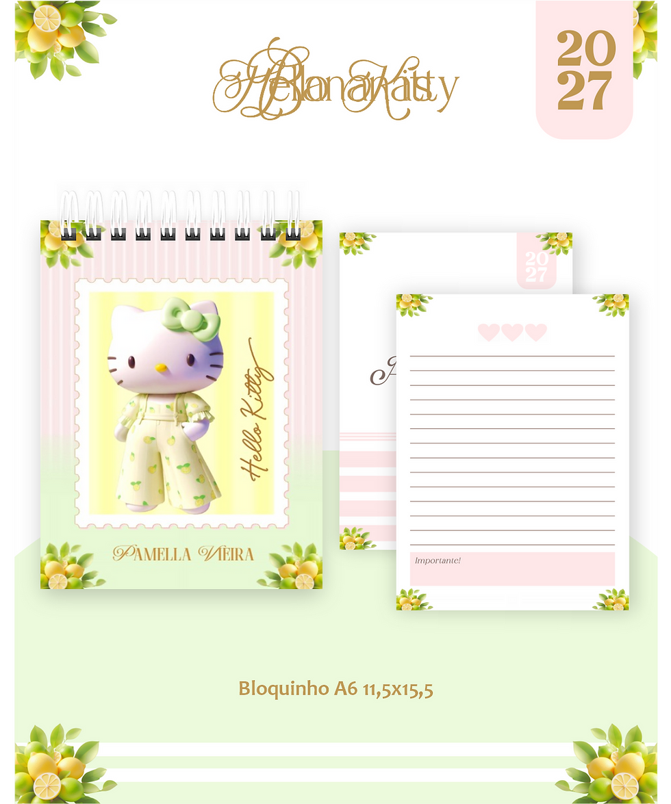 Miniatura: Combo Encadernação Agenda 2027 - Hello Kitty