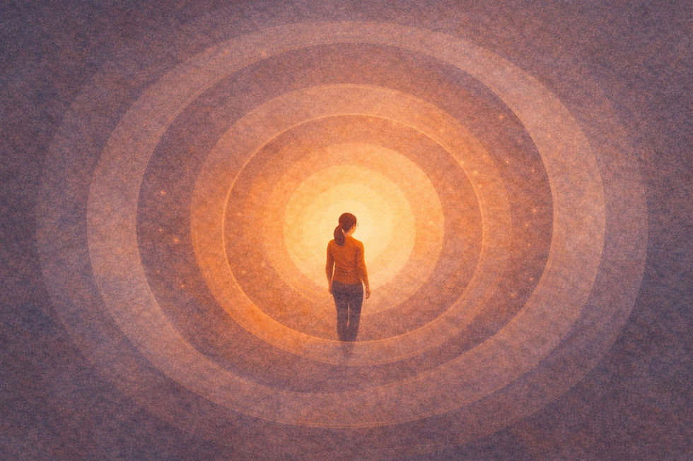 Reflective illustration showing quiet pride and professional identity development after completing a DClinPsy selection test, emphasising confidence, experience, and psychological growth in aspiring Clinical Psychologists