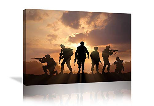 Thumbnail: Urttiiyy Retro American Flag Bald Eagle USA Military Wall Art Canvas Prints Thi