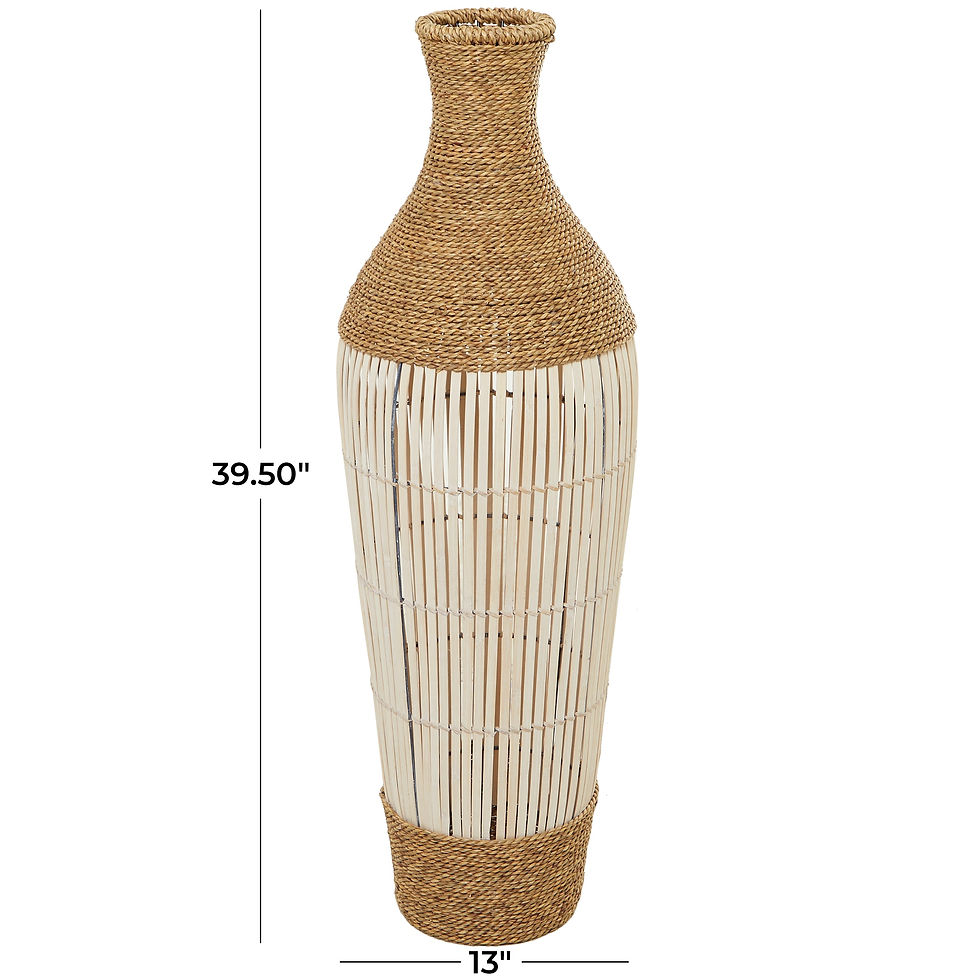 Thumbnail: Seagrass Handmade Wrapped Tall Floor Vase