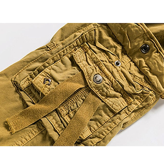 Thumbnail: Men's Cargo Shorts Shorts Hiking Shorts Leg Drawstring 6 Pocket Plain Comfort O