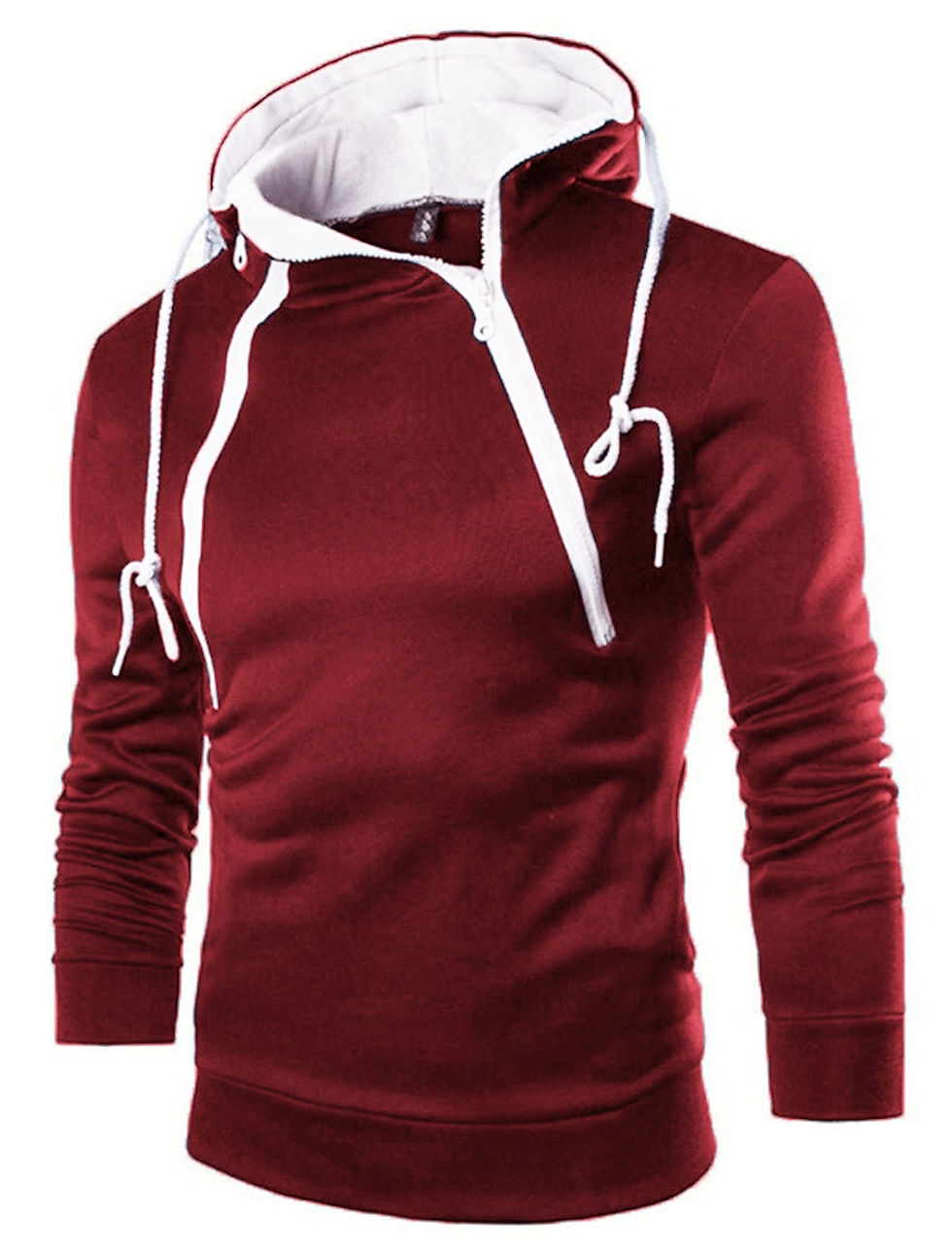 Thumbnail: Men's Hoodie Navy Army Green Burgundy Gray White Hooded Solid Color Sports & Ou