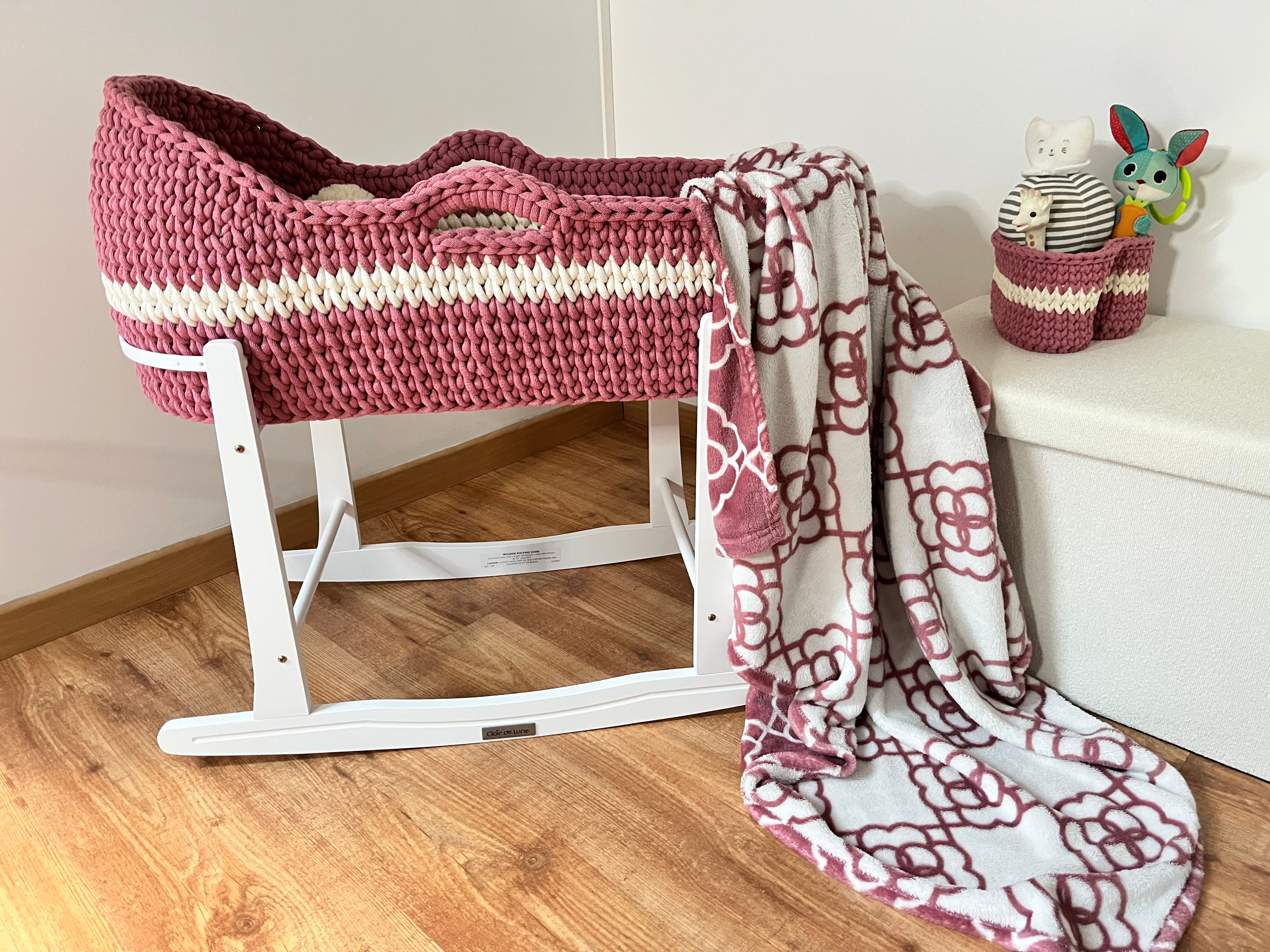 Couffin bébé artisanal - Modèle "Câlin" création faite main