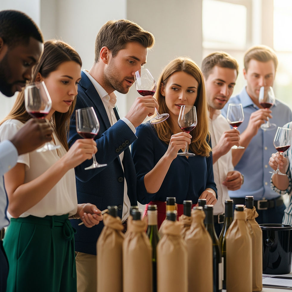 corporate wine event blind wine tasting game