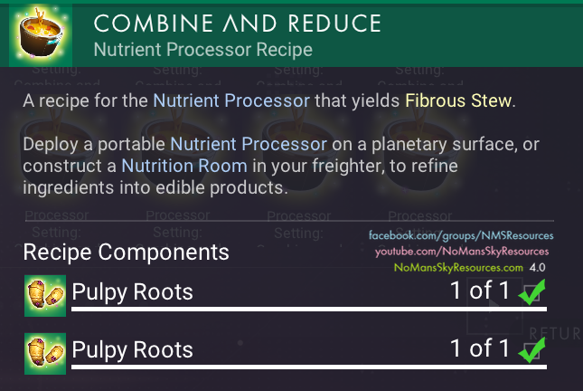 Fibrous Stew (Pulpy Roots + Pulpy Roots) - Recipe [Waypoint 4.04].png