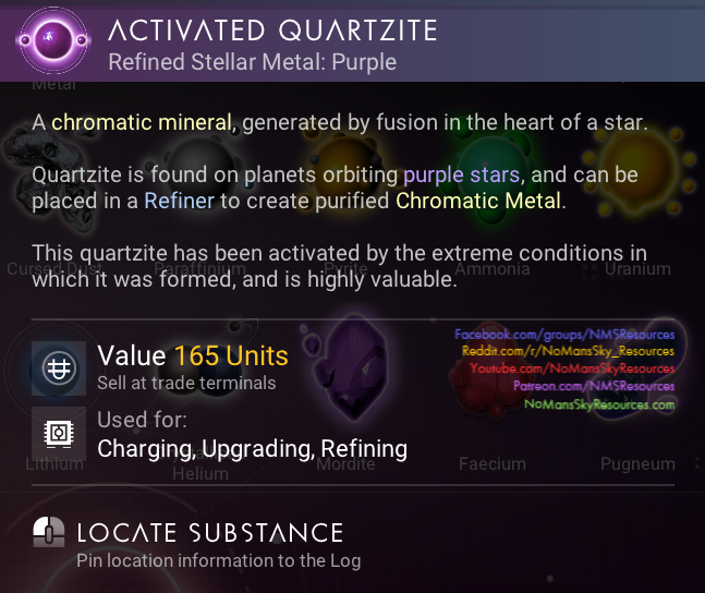 Activated Quartzite | No Man's Sky Resources
