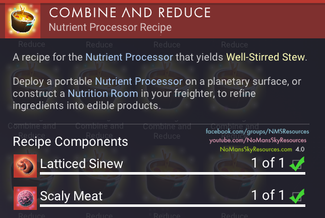 Well-Stirred Stew (Latticed Sinew + Scaly Meat) - Recipe [Waypoint 4.04].png
