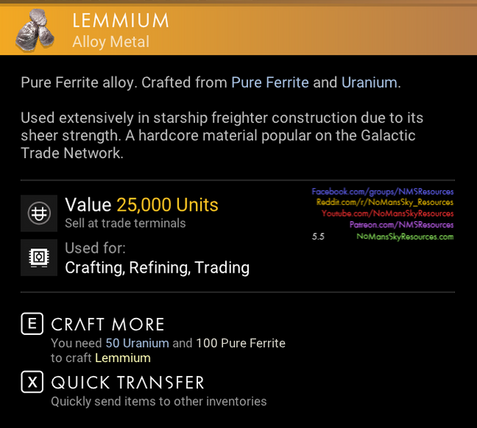 Lemmium - Info Panel [Emergence 3.70].png
