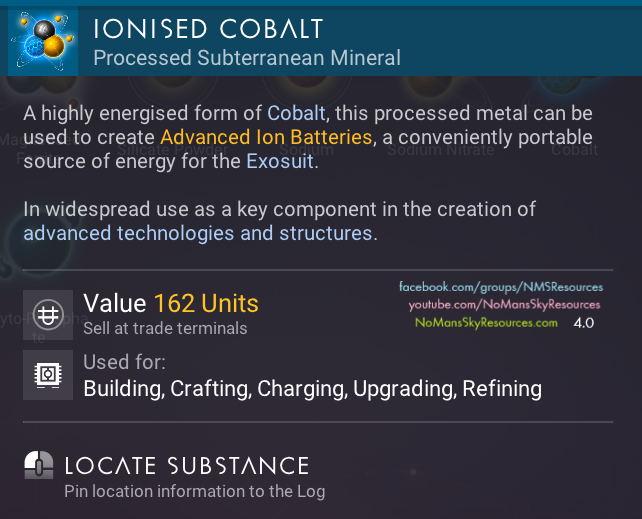 Ionised Cobalt No Man's Sky Resources