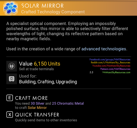 Solar Mirror - Info Panel [Emergence 3.70].png