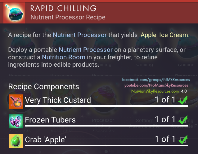 'Apple' Ice Cream (Very Thick Custard + Frozen Tubers + Crab 'Apple') - Recipe [Waypoint 4