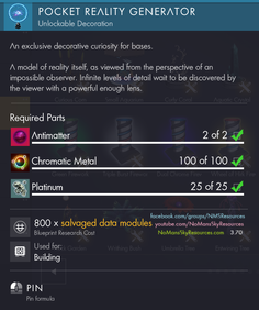 Pocket Reality Generator - Blueprint Requirements [Emergence 3.70].png