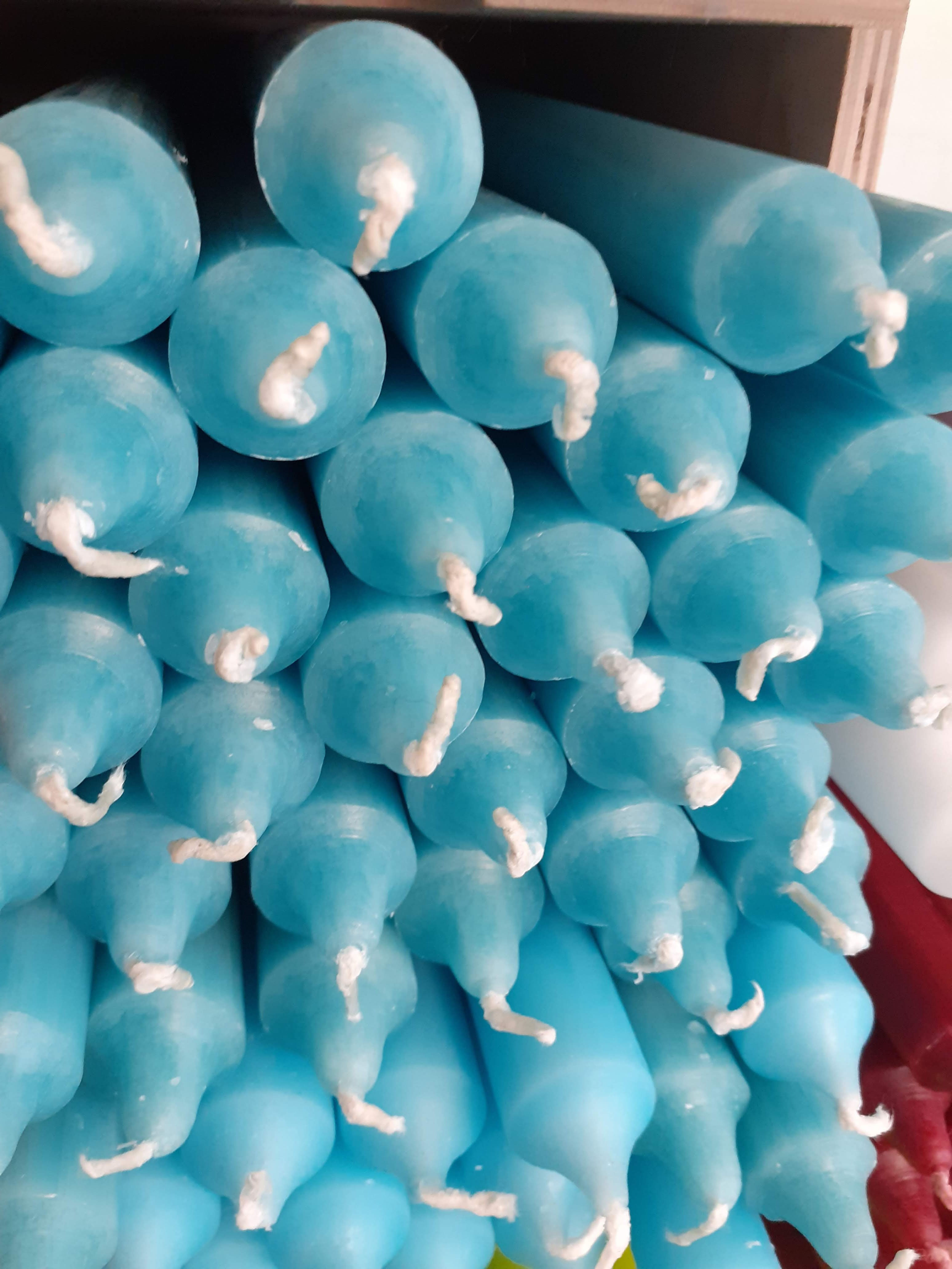 Bistro candle - Aqua blue