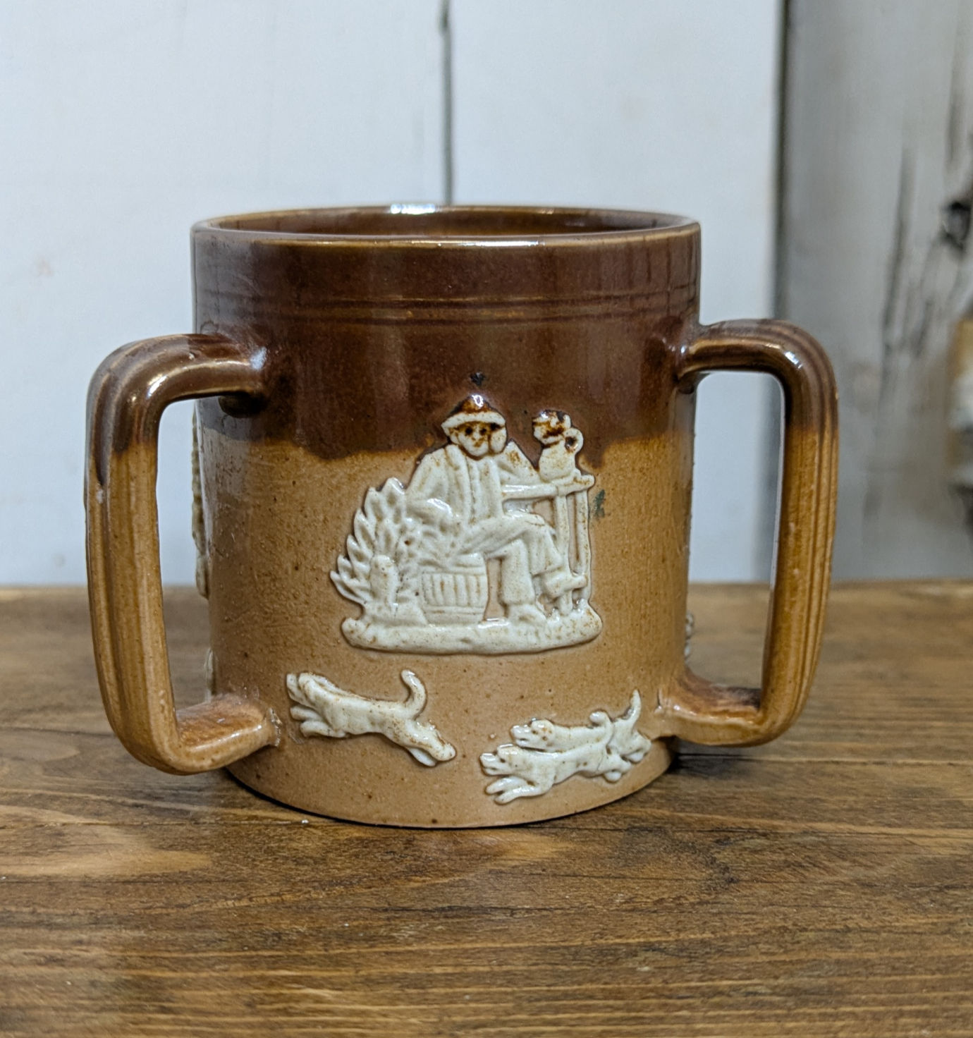 C19 Lambeth ware mug