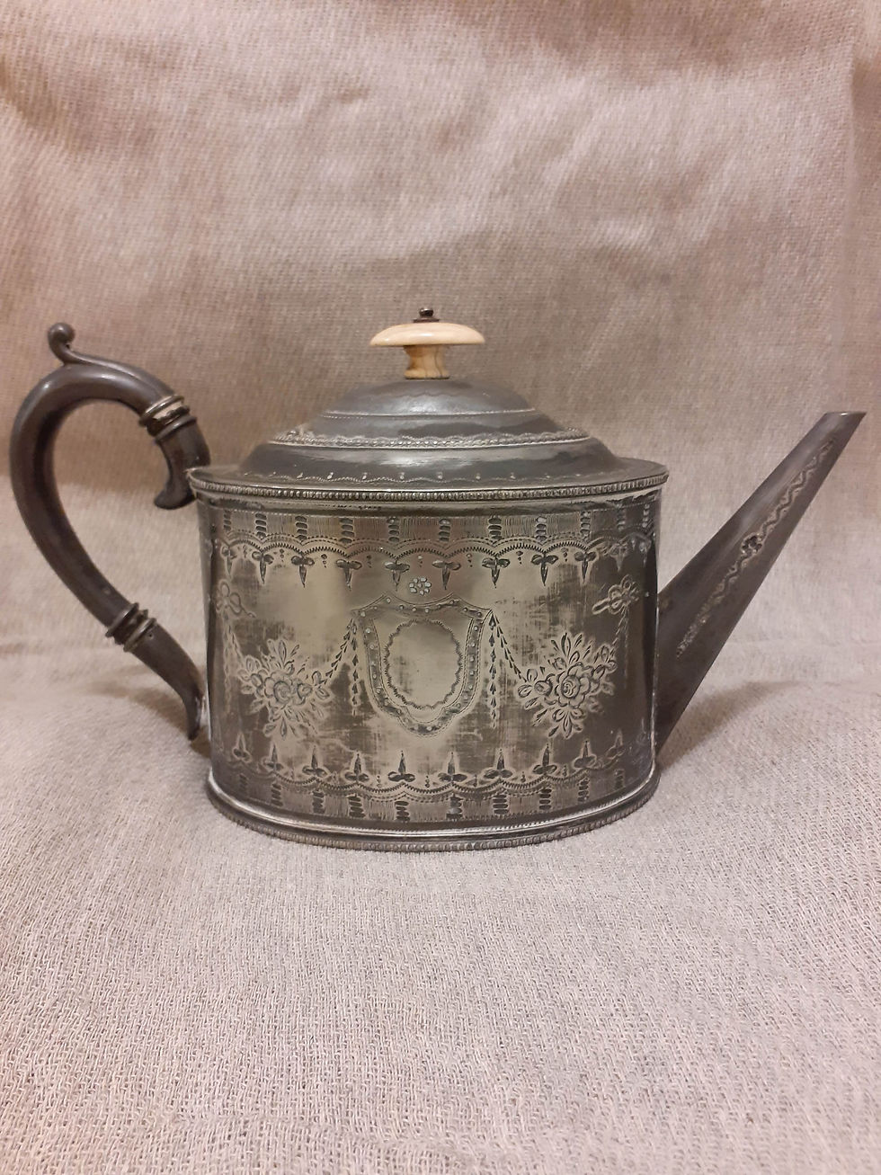 Thumbnail: Edwardian silver plated teapot