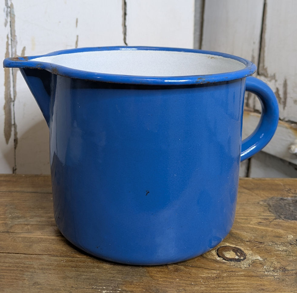 Thumbnail: Blue enamelled jug