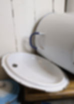 Thumbnail: Vintage enamel flour bin