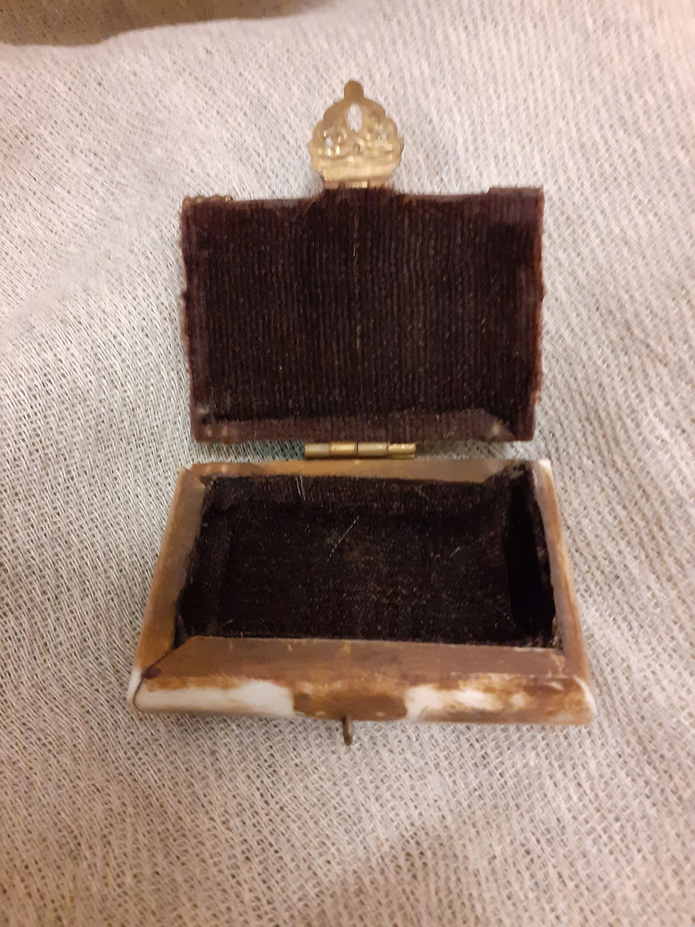 Thumbnail: Bone and brass trinket box