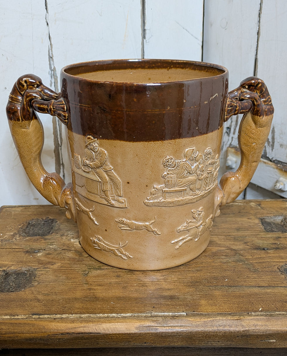 Thumbnail: XL Victorian stoneware loving cup