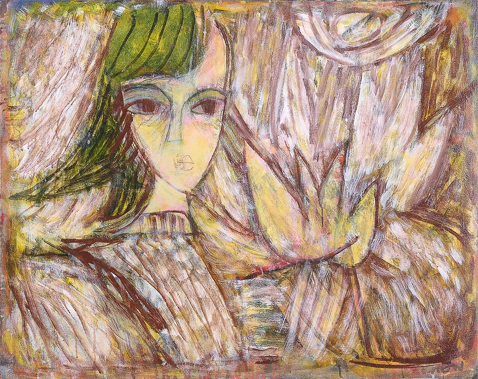 Thiếu nữ bên hoa sen 3
(Young girl with lotus flower 3)