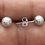 Miniature : 925 Silver Classic CZ 5 MM Ball Stud Earrings