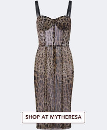 Dolce&Gabbana leopard-print cotton and silk bustier dress with semi-sheer tulle, structured cups, black straps and midi-length fitted silhouette.