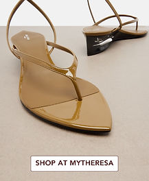 Alaïa patent leather wedge thong sandals for a Modern Metropolitan luxury edit with designer shoes, sharp summer styling and office-to-dinner contrast.