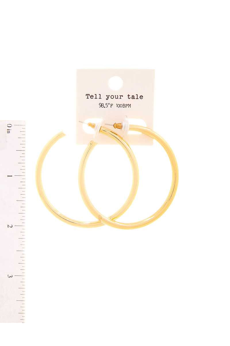 Thumbnail: Trendy Fashion 2 Inch Open Hoop Earring
