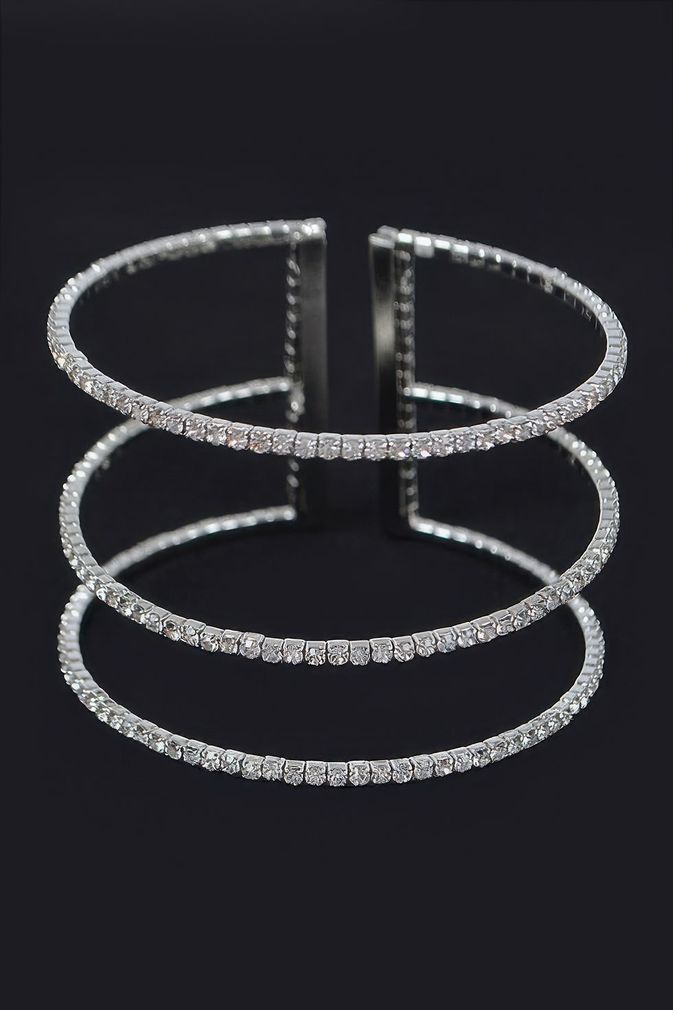Thumbnail: Start A Trend Sparkly Rhinestone Open Bracelet