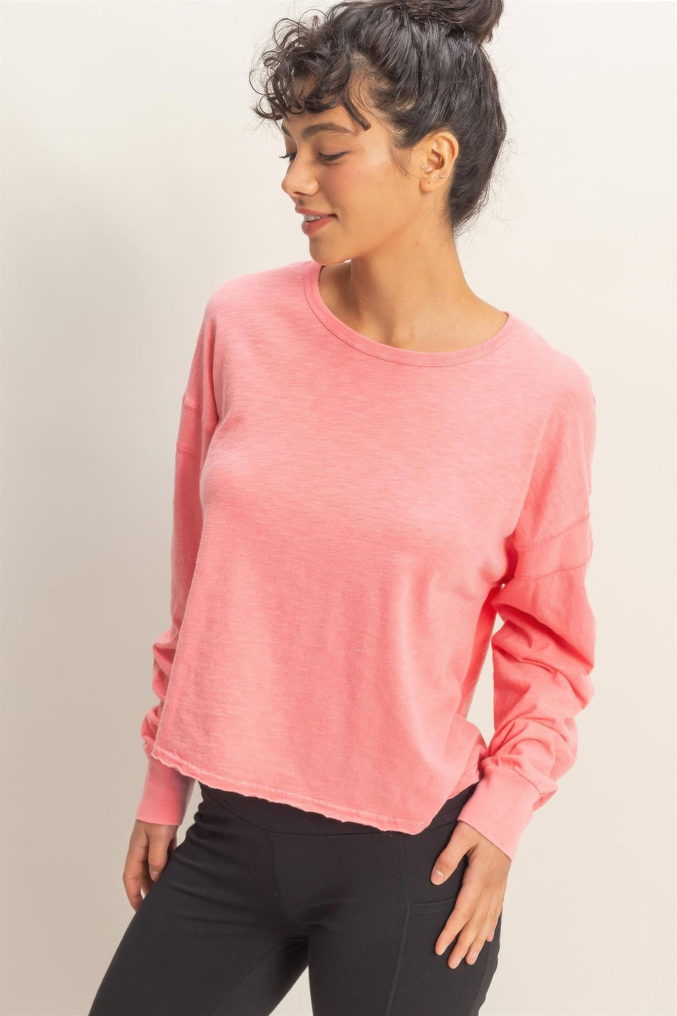 Thumbnail: Cross Detail Open Back Long-sleeve Top