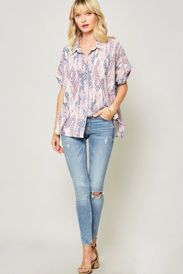 Thumbnail: Ornately Patterned Woven Top
