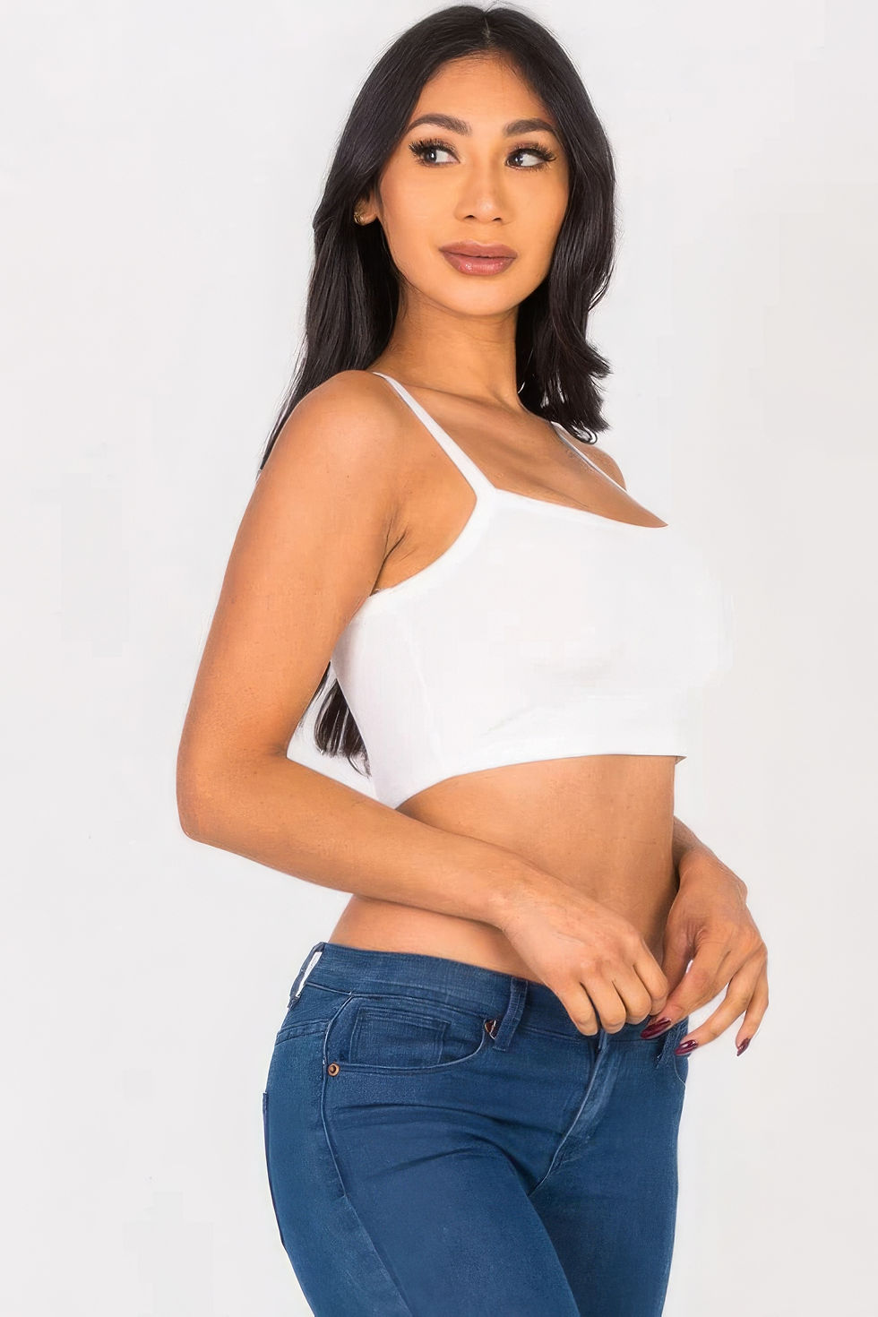 Thumbnail: Ribbed Knit Cami Crop Top