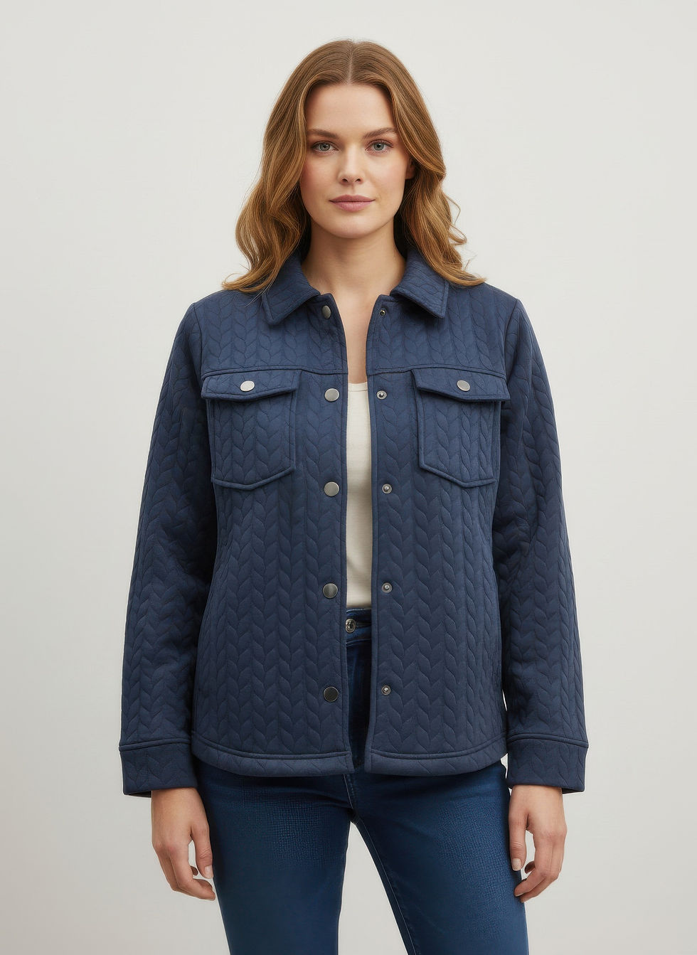 Thumbnail: Onque Casual Textured Jacket      