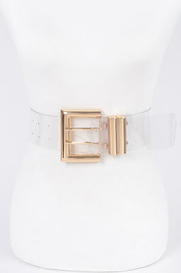 Metal Buckle Transparent Belt