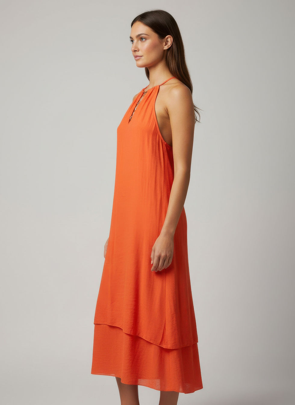 Thumbnail: Mlle Gabrielle Solid Sleeveless Dress