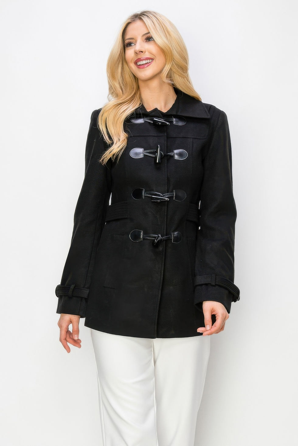 Thumbnail: Wool Toggle Button Peacoat With Pockets