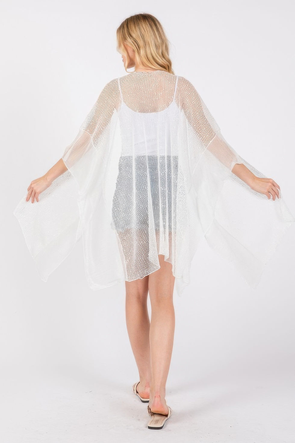 Thumbnail: Embellished Sequin Mesh Cover Up