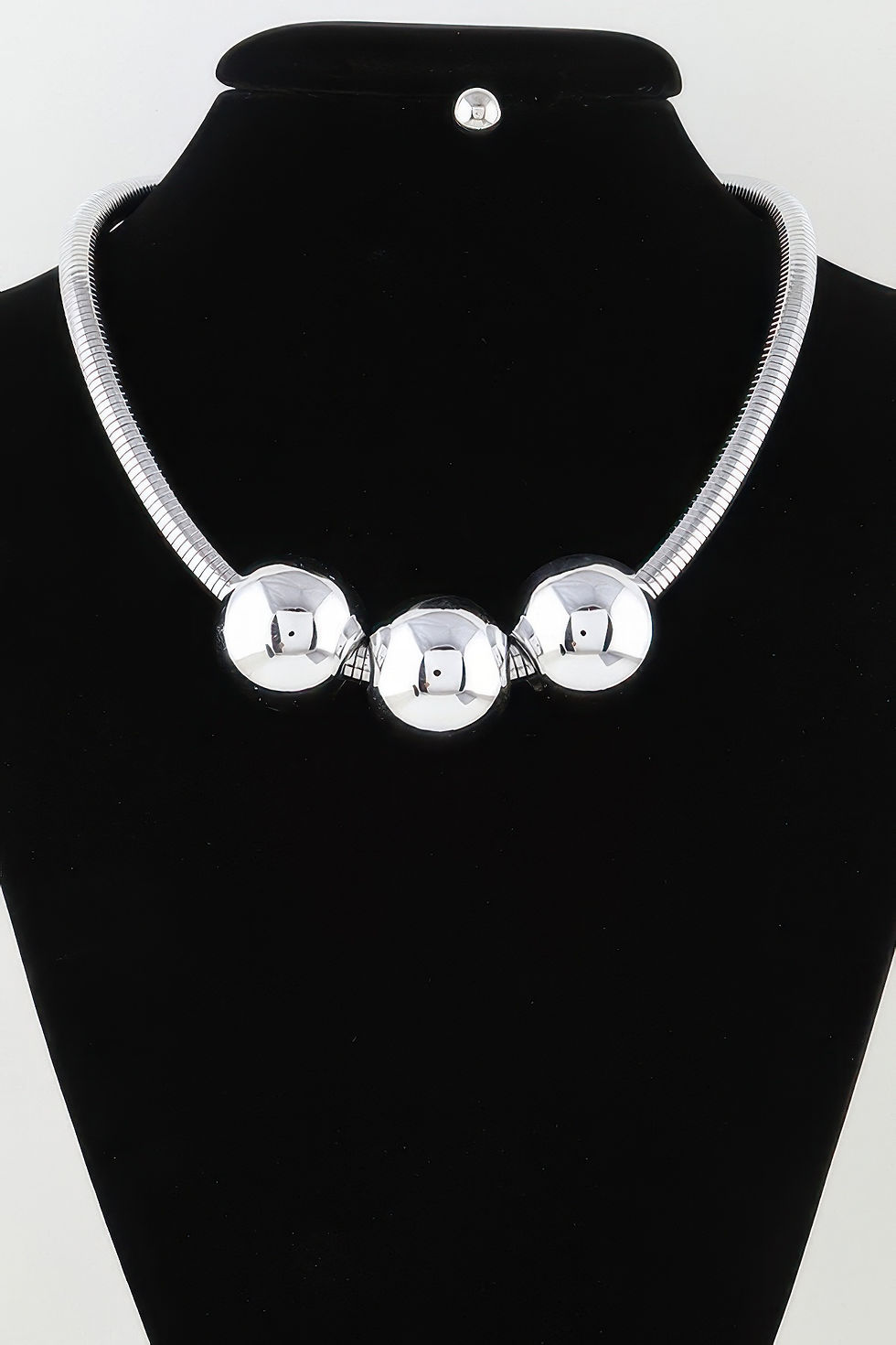 Thumbnail: Triple Shiny Bead Statement Necklace