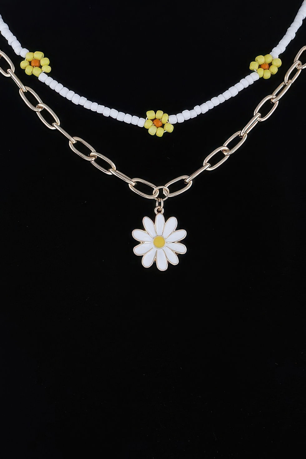 Thumbnail: Multi Flower Charms Necklace