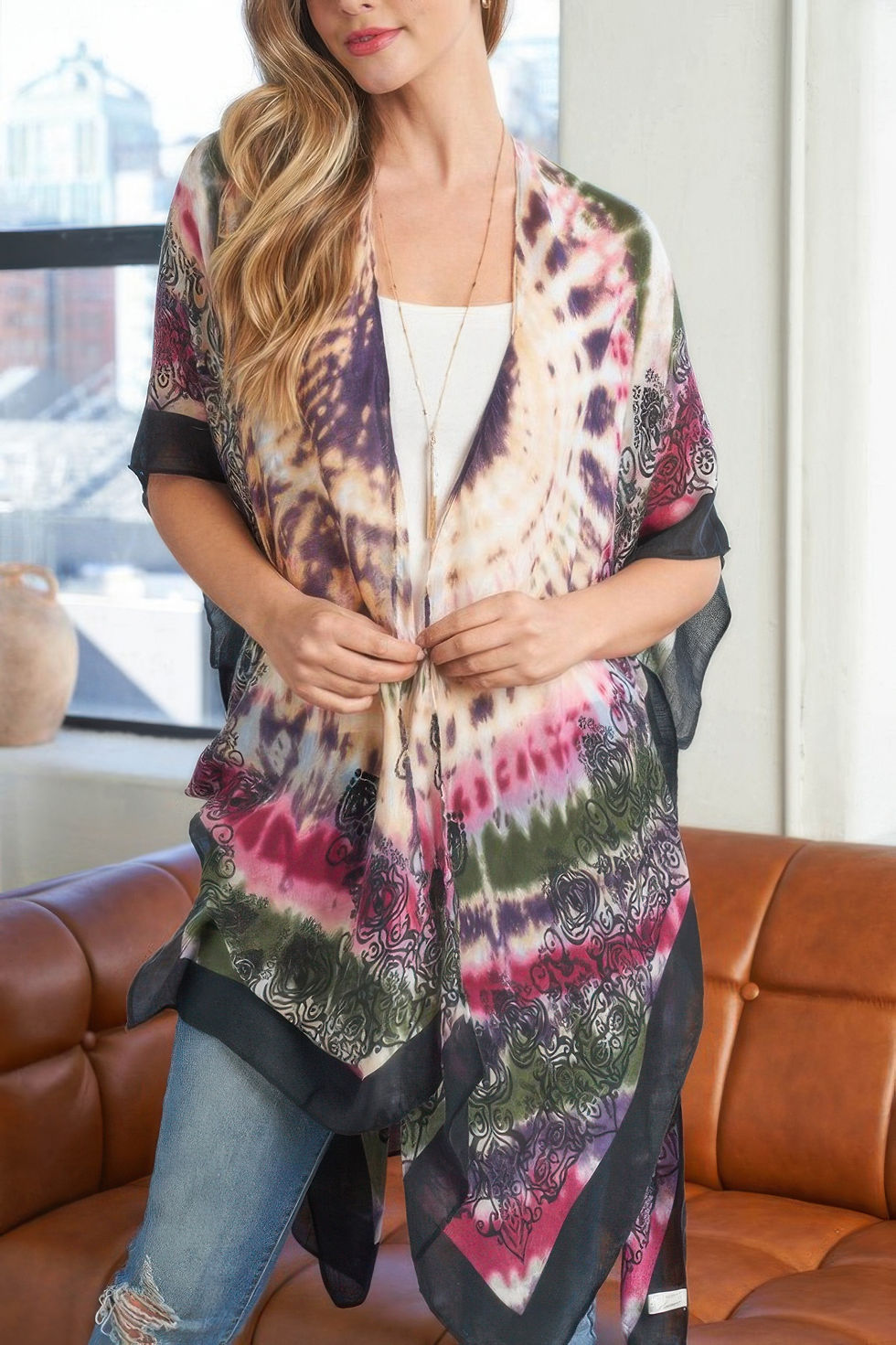 Thumbnail: Tie Dye Boho Kimono 